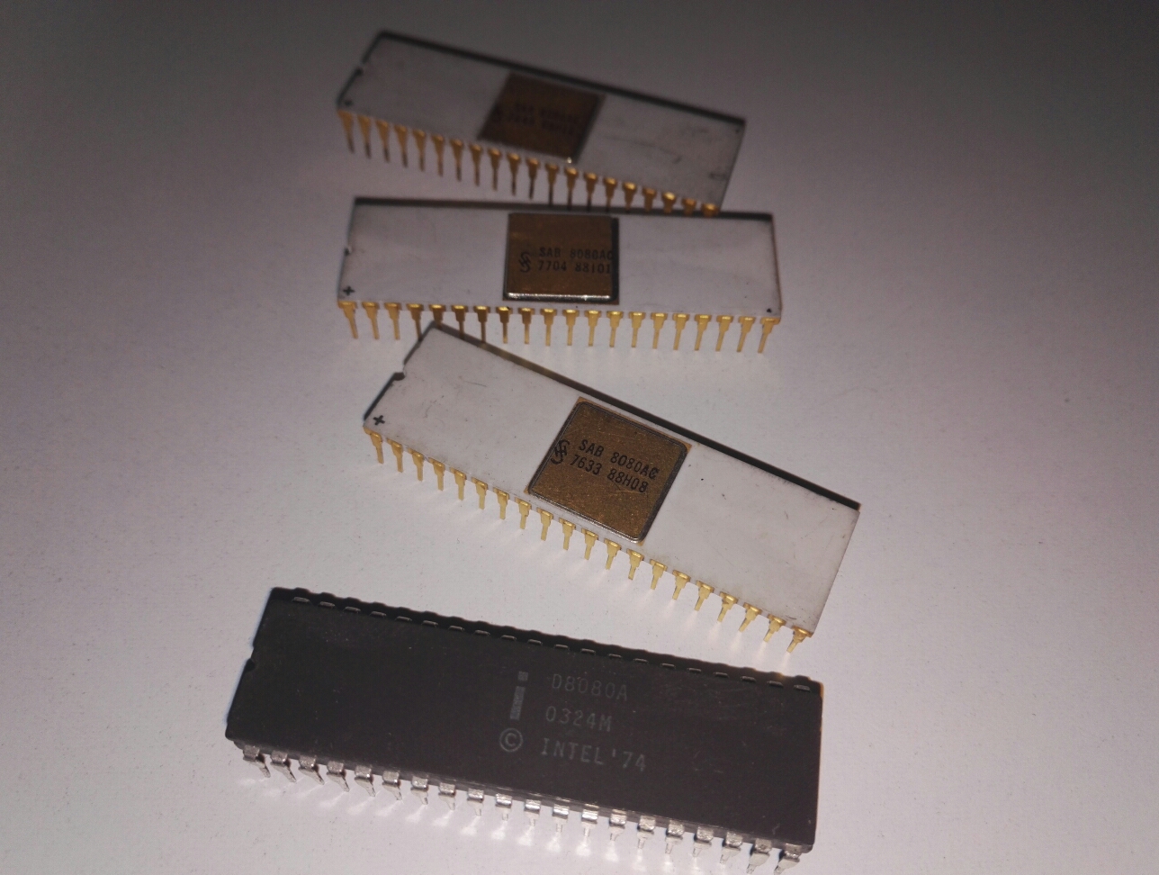 8080s from our magic lab drawer -- Siemens and intel, built in 1976