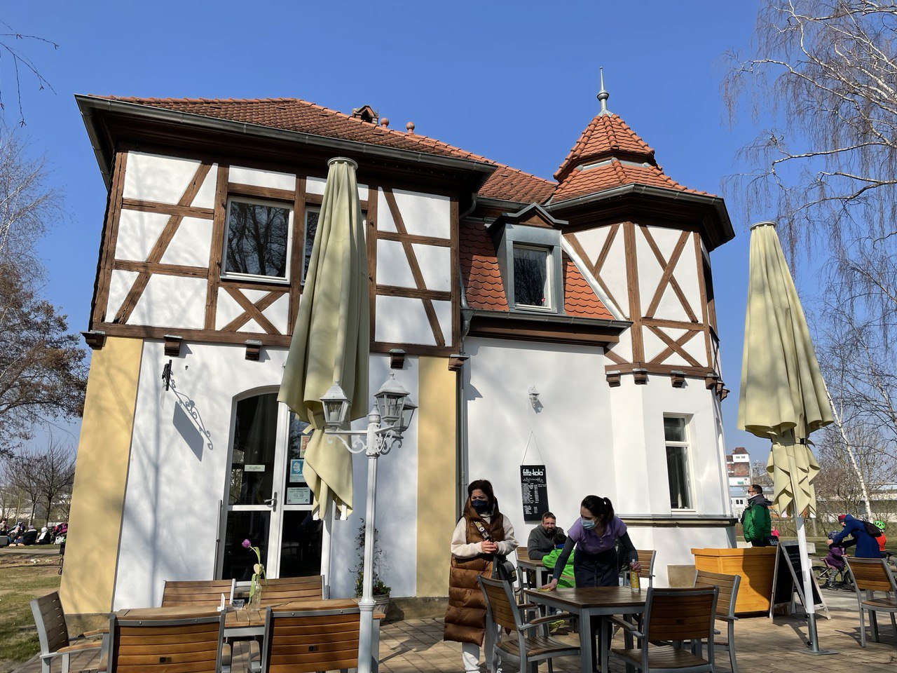 Cafe in the ERBA park